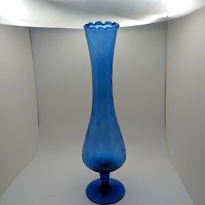 Elegant Blue Glass Vase